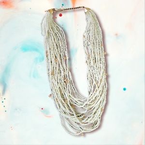 Earthy Handmade Multistrand Layered Beaded Necklace